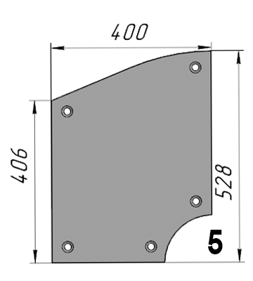 Р-506 (JB3000D.3-3; 1100014597) Торцевой бронелист NFLG